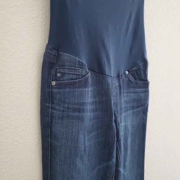 AG Adriano Goldschmied Jeans 24 Blue Maternity Skinny Full Panel Stretchy - Picture 4 of 9